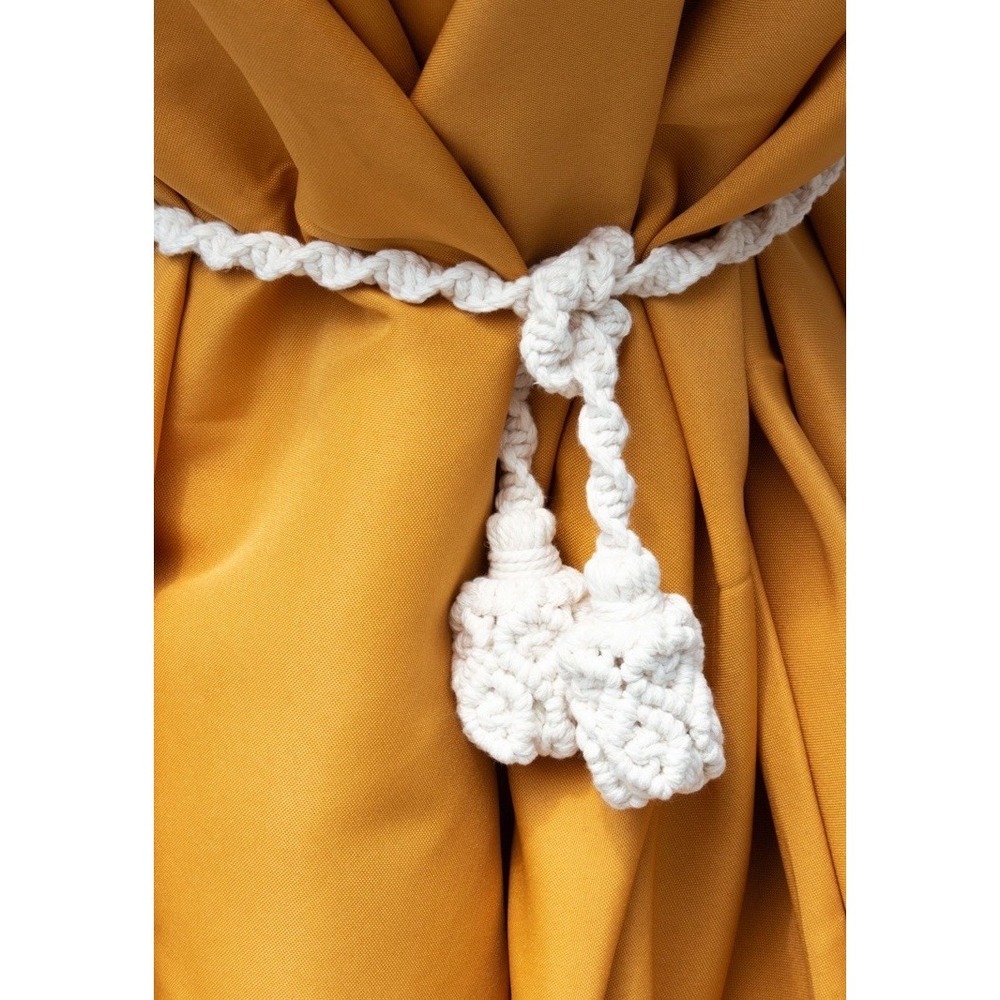 Macrame Curtain Tie Backs - Set Of 6